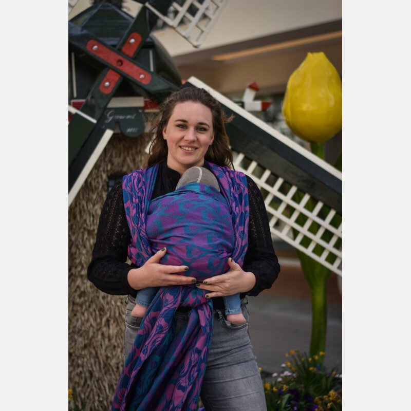 Yaro La Fleur Meta Petrol Purple Fuchsia Tencel s3