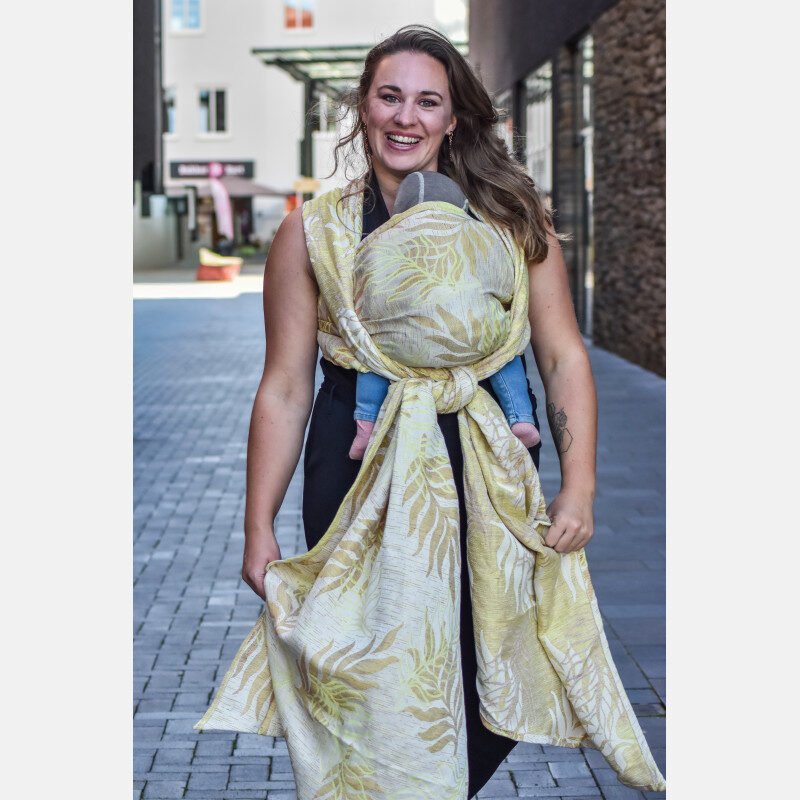 Yaro Oasis Duo Yellow Brown Bamboo Tencel Ring Sling