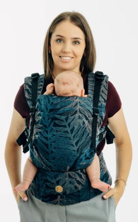 LennyUpGrade PRO Carrier, Standard Size, jacquard weave, (54% cotton, 46% TENCEL™ Lyocell) - RAINFOREST - NOCTURNAL